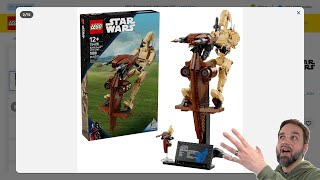 LEGO Star Wars Battle Droid with STAP first impressions! Large action figure size 75428