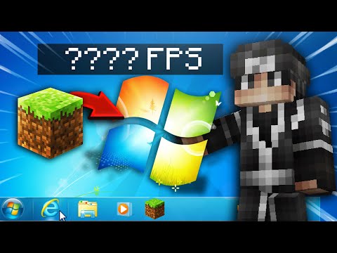 Part of a video titled Playing Minecraft on WINDOWS 7 in 2021... - YouTube
