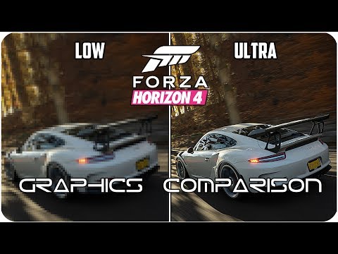 Forza Horizon 4 - PC - Low vs. Ultra detailed Graphics Comparison 4K