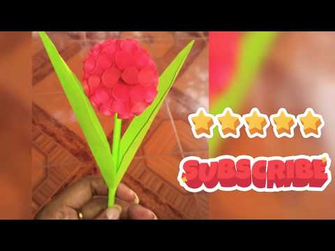 BEAUTIFUL ROUND FLOWER WITH PAPER // DIY PAPER FLOWER MAKING AT HOME // KADAMB DESIGN PAPER FLOWER//