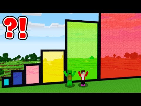 JJ and Mikey are going inside colorful portals! Challenge from Maizen!