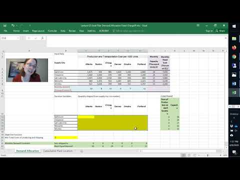 Demand Allocation Model Solved in Excel
