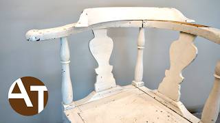 This 200 year old chair was too hard to restore but I still did it