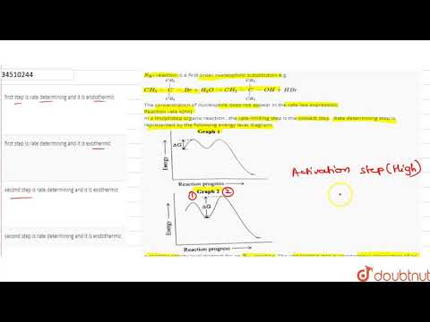 Reakcja `S_(N^(1))` jest substytucją nukleofilową pierwszego rzędu, np. `CH_(3)-overset(CH_(3))ov...