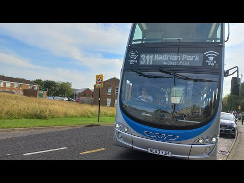 Full Route Journey: Go North East 311 Hadrian Park To Newcastle Haymarket 6105/NL63 YJH