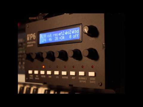 Audiothingies P6 virtual analogue synthesizer demo.