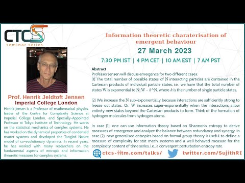 Critical Transitions in Complex Systems - Talk by Dr. Henrik Jeldtoft Jensen