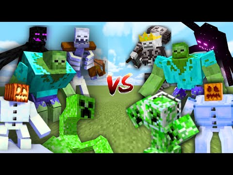 MUTANT MOBS vs NEW MUTANT MOBS in Minecraft Mob Battle