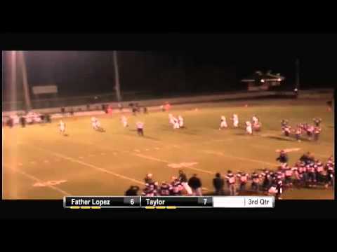 Father Lopez High #28 Joey Mortenson kicks 27 yard fieldgoal