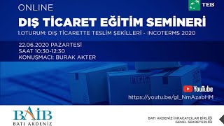 BAİB Dış Ticaret Eğitim Semineri - 1. Oturum
