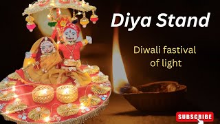 Rajasthani Raja Rani puppet Candle Holder 🪔#diy #artwork #diyastand #viral_video #diwalispecial