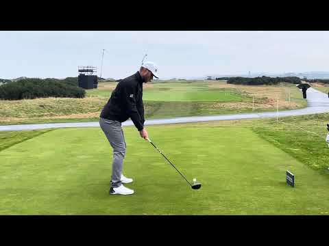 Jesper Svensson Slow Motion Driver Swing Down the Line 2024 #golfswing #driverswing