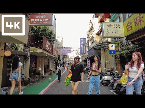 Taipei Zhongxiao Fuxing Back Street - Verão de 2023 | Taiwan Walk 4K
