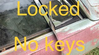 How to unlock classic car with no keys (1966 Chevy corvair )
