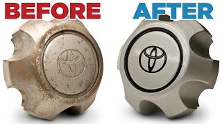 How to: Plastic Wheel Center Cap Restoration. Prep & Paint = Professional Results at Home