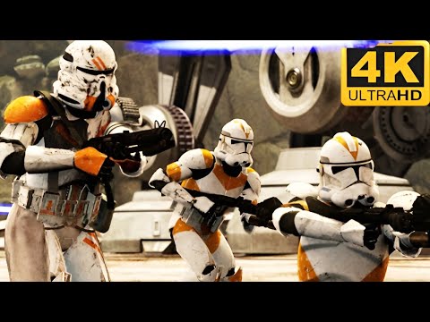 BATTLE OF GEONOSIS: Clone Troopers vs CIS Battle Droids - Star Wars Battlefront 2 (PS5, 4K, HDR)