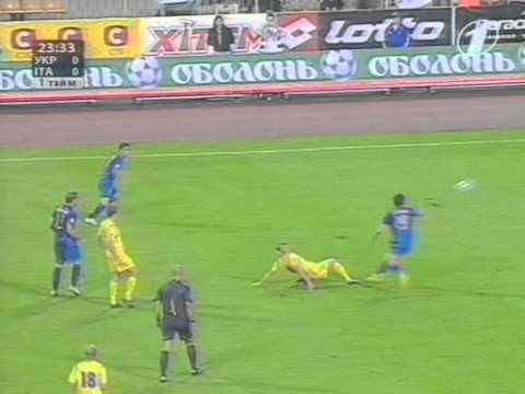 Украина - Италия 1:2. Отбор к ЧЕ-2008 (1 тайм).