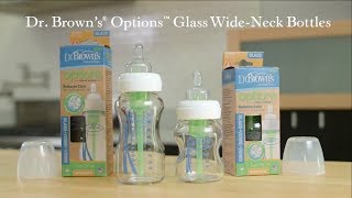 Dr Browns® Options™ GLASS Wide Neck Bottles
