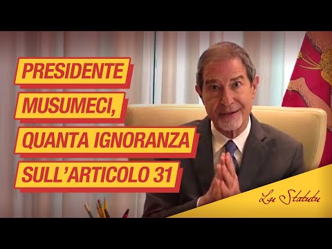 Presidente Musumeci, quanta ignoranza sull'Articolo 31!