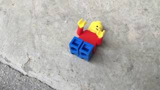 when you step on a lego minifigure...