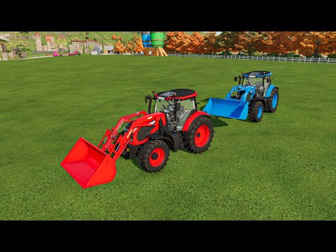 COLORED VELTRA TARCTORS DRIVING ON PARKOUR #5 - FARMING SIMULATOR 22