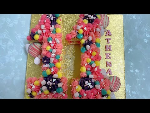 Assembling NUMBER CAKE for my NIECE! Happy birthday ATHENA!!!