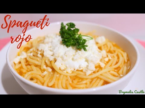 Cómo Hacer ESPAGUETI ROJO con JITOMATE🍅🍝😋