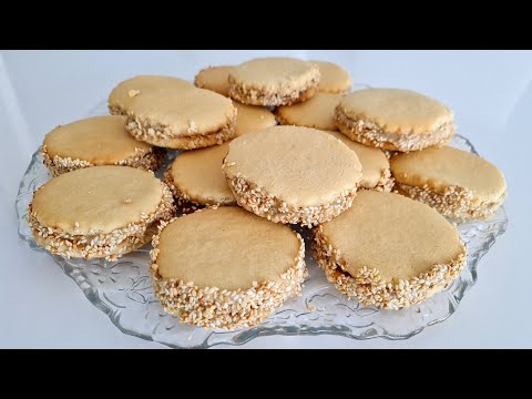 🍪BU KURABİYELERDEN DAHA KIYIRI VE LEZZETLİSİ YOK🍪TAHİNLİ SUSAMLI KURABİYE NASIL YAPILIR🍪KURABİYE🍪