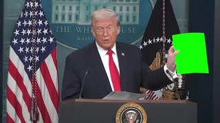 Donald Trump "many murders" green screen & tracking pattern