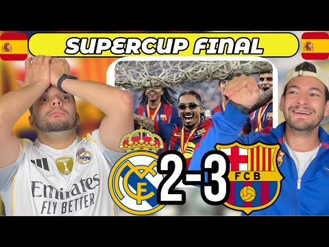 🚨 EL CLÁSICO SUPERCUP FINAL: Barça WIN 3–2 in CHAOS! | Full Fan Reactions (Barcelona vs Real Madrid)