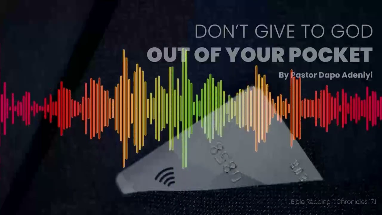 Don’t give to God out of your pocket