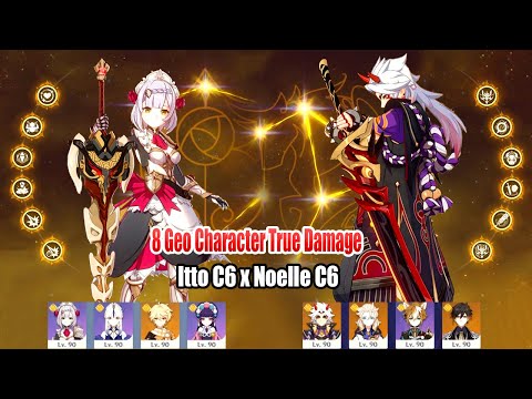 Itto C6 x Noelle C6 8 Geo Character Destroy 2.8 Floor 12 - The True Damage Showcase