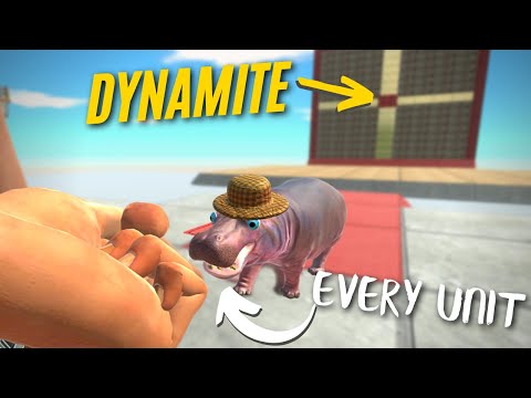 Hitting the Target Dynamite Tournament with a Giant Hand - Animal Revolt Battle Simulator | ARBS