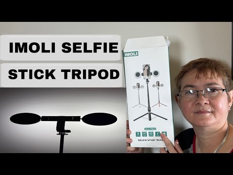 IMOLI Selfie Stick Tripod W, Lights Review- Setup Bluetooth