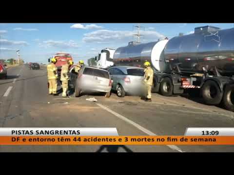 JL - DF e entorno têm 44 acidentes e 3 mortes no fim de semana