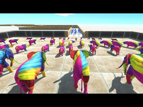 All Colors Race to Eat Terror Tiger - Animal Revolt Battle Simulator