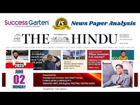 Newspaper Analysis - The Hindu Daily, Chintu M Raju!