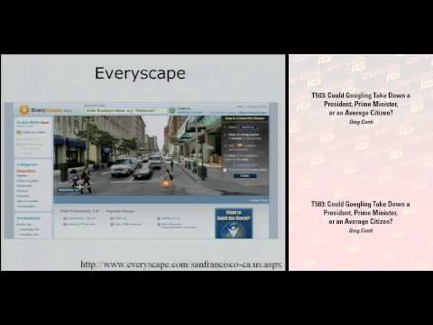 DEF CON 16 Hacking Conference Presentation By Greg Conti - Google Take Down - Video and Slides