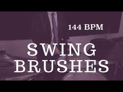 Jazz Drum Brushes Play Along - Medium Swing - 144 BPM