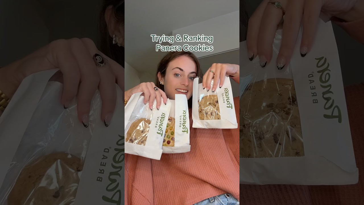 Trying & Ranking Panera Cookies 💚🍪#panera #panerabread #paneraforlife #paneracookies #cookie