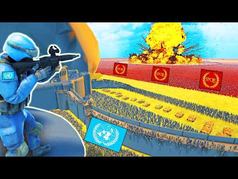 Can Modern UN ARMY hold WALL FORTRESS vs 8,000,000 ROMAN ARMY Invasion?! - UEBS 2