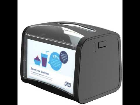 Dispenser til servietter Tork 272611 sort transparent plast 15,60cm x 20,50cm