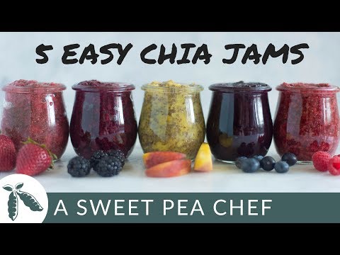 5 Easy Homemade Chia Jams | Sugar-Free, Easy & Fast! | A Sweet Pea Chef
