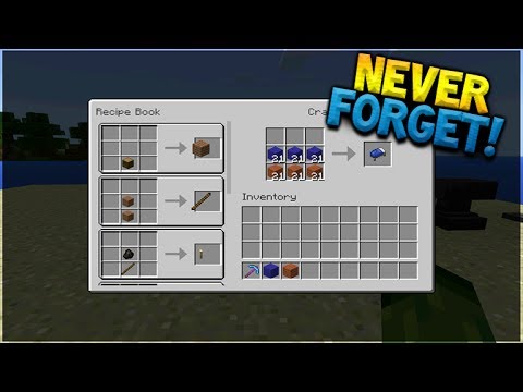 NEVER FORGET CRAFTING RECIPES!?! MINECRAFT PE HACK!