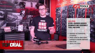 Náradie na montáž a demontáž oceľovo-gumových puzdier pre BPW, 6-dielne KS Tools 460.4760