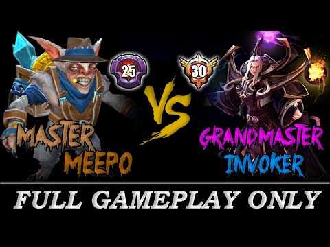 Master Tier Meepo VS Grandmaster Dark Artistry Invoker- Full Gameplay Meepo #194