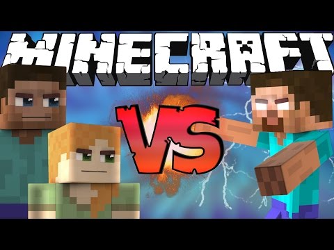 Steve And Alex VS Herobrine - Minecraft Machinima