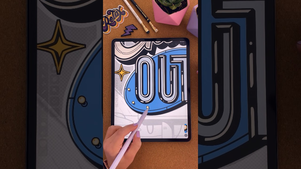 Making a retro sign fully vector 🪐🌵