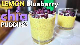 Lemon Chia Pudding! 🍋🫐 My latest healthy vegan breakfast recipe OBSESSION