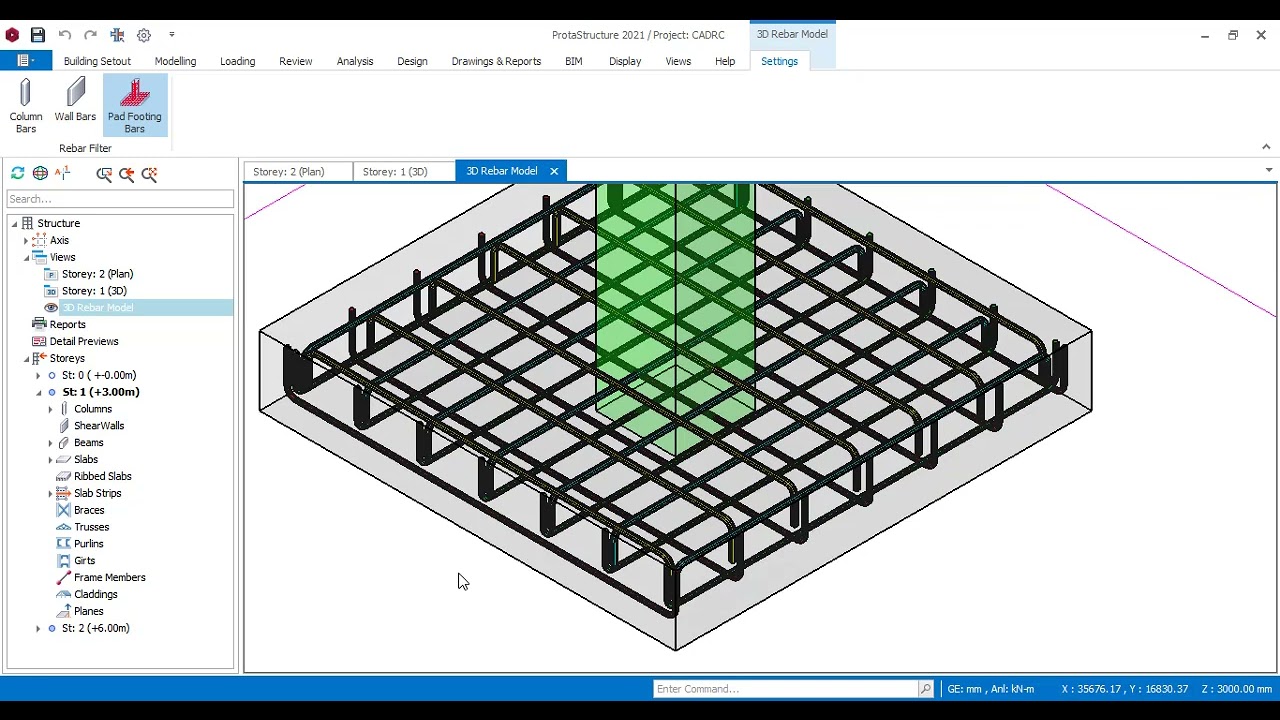 Can ProtaStructure design a singly reinforced pad footing?
